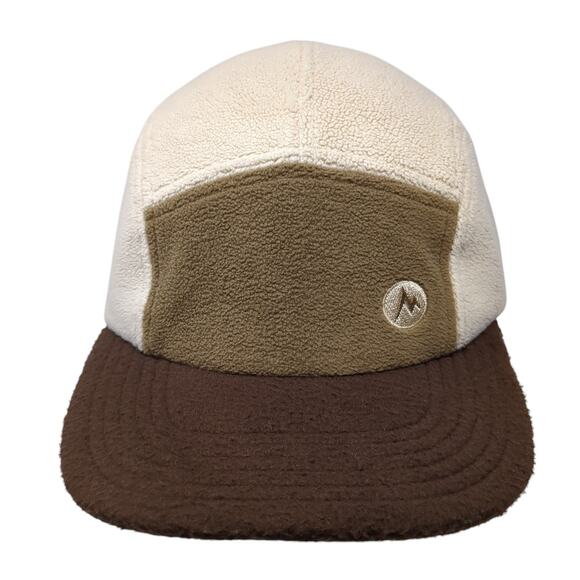 Marmot 5 Panel Cap Brown One Size Adjustable Embroidered Fleece Polyester - Picture 1 of 9